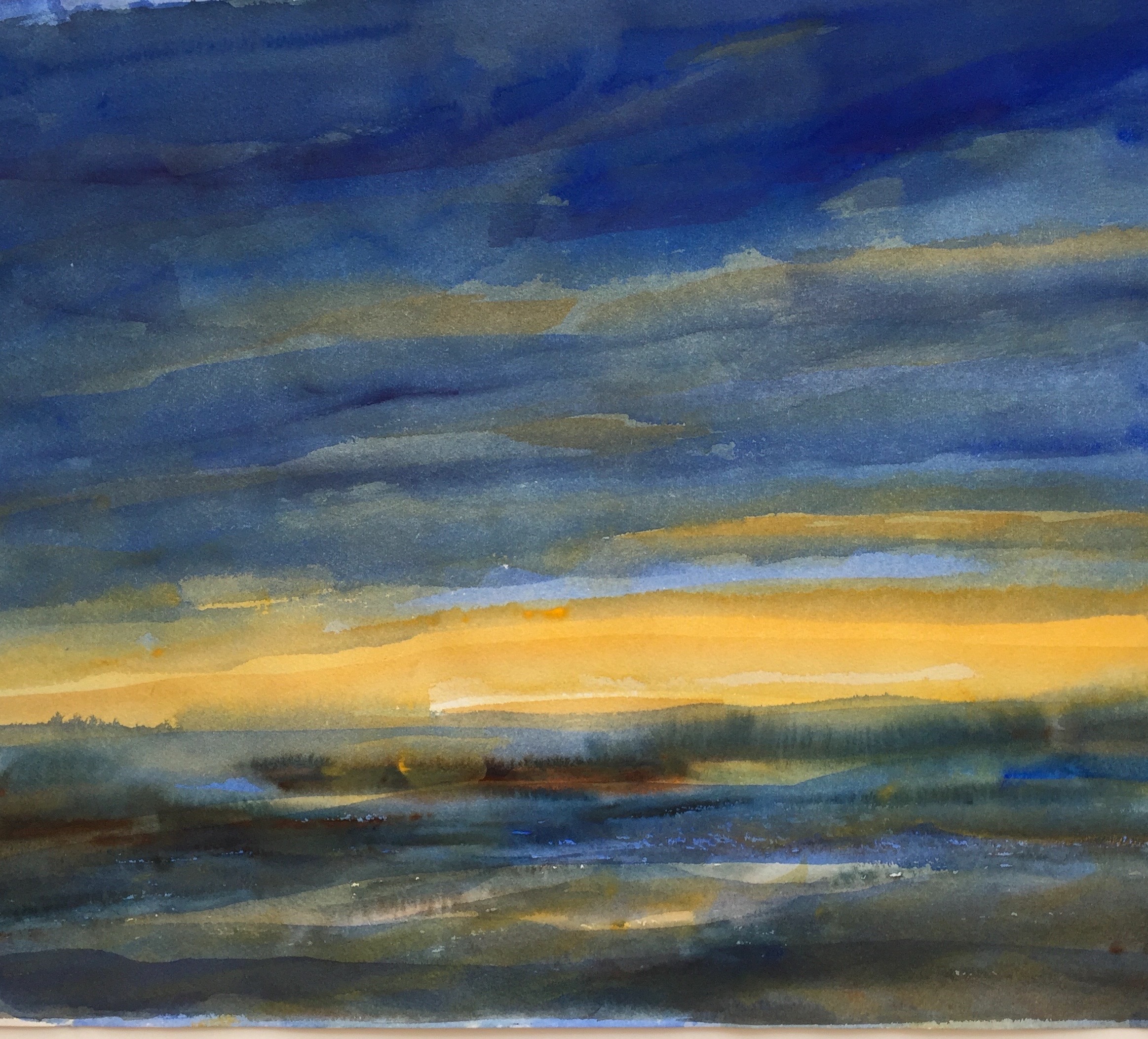 Weiteres Aquarell aus der Serie Himmel